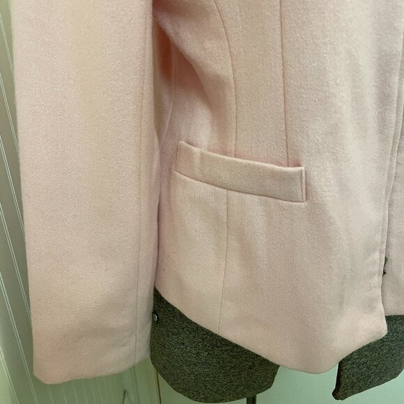 VTG PINK WOOL FULLY LINED JACKET, SIZE 12, ZIPPER FRONT. SAVANNAH BRAND - Picture 2 of 11